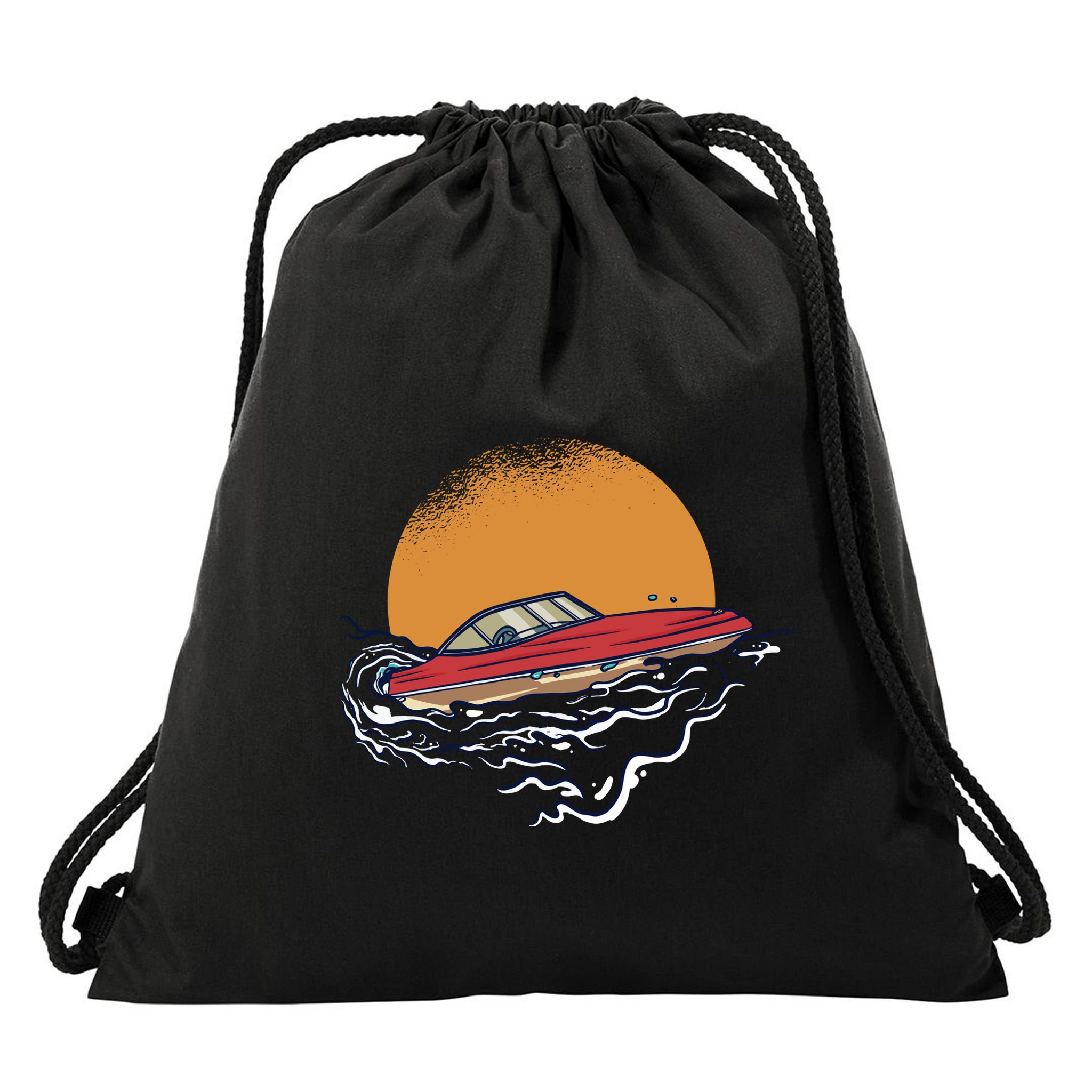 Sport Motorboat Drawstring Bag