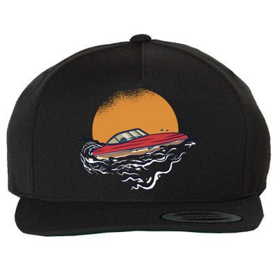 Sport Motorboat Wool Snapback Cap