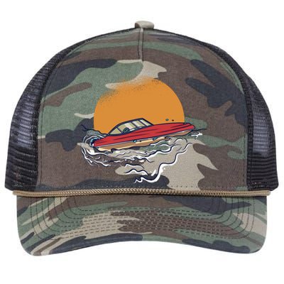 Sport Motorboat Retro Rope Trucker Hat Cap