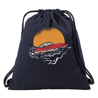 Sport Motorboat Drawstring Bag