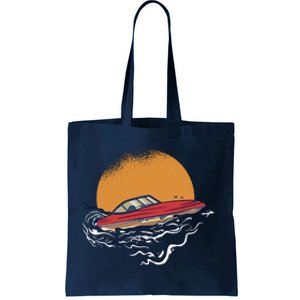 Sport Motorboat Tote Bag