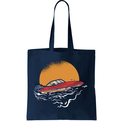 Sport Motorboat Tote Bag