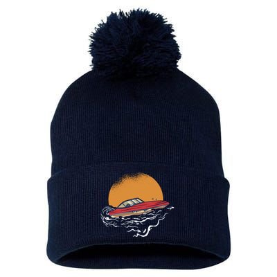 Sport Motorboat Pom Pom 12in Knit Beanie