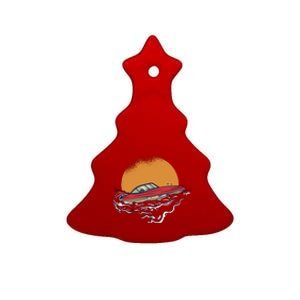 Sport Motorboat Ceramic Tree Ornament