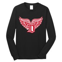 Sporty Detroit Fan Old English D With Wings Long Sleeve Shirt