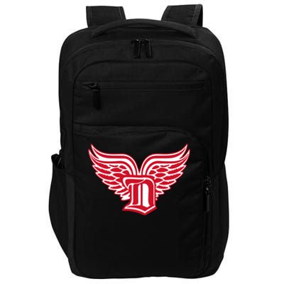 Sporty Detroit Fan Old English D With Wings Impact Tech Backpack