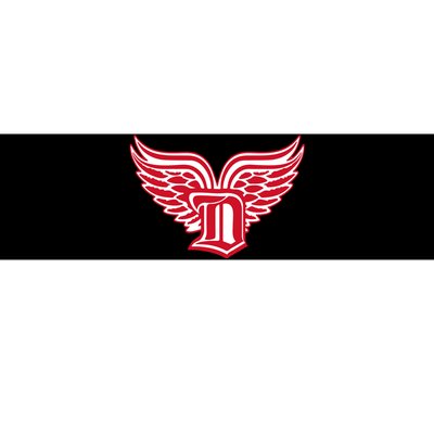 Sporty Detroit Fan Old English D With Wings Bumper Sticker