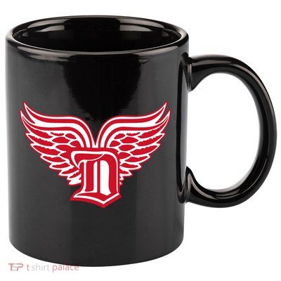Sporty Detroit Fan Old English D With Wings 11oz C Handle Ceramic Mug