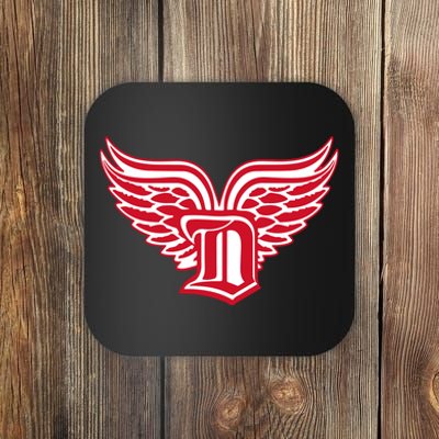 Sporty Detroit Fan Old English D With Wings Coaster