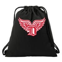 Sporty Detroit Fan Old English D With Wings Drawstring Bag