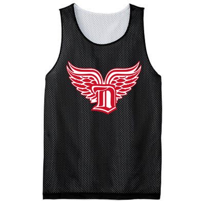 Sporty Detroit Fan Old English D With Wings Mesh Reversible Basketball Jersey Tank