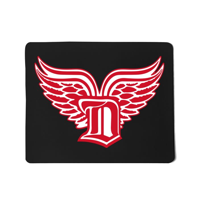 Sporty Detroit Fan Old English D With Wings Mousepad