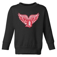 Sporty Detroit Fan Old English D With Wings Toddler Sweatshirt