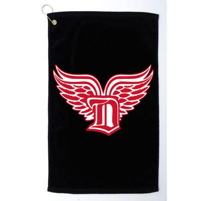 Sporty Detroit Fan Old English D With Wings Platinum Collection Golf Towel