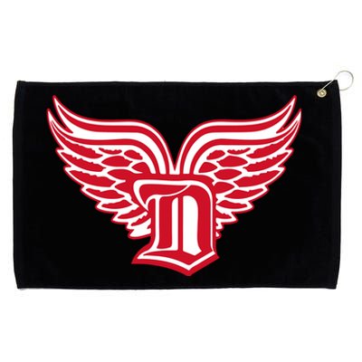 Sporty Detroit Fan Old English D With Wings Grommeted Golf Towel