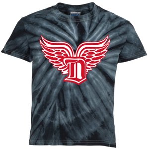 Sporty Detroit Fan Old English D With Wings Kids Tie-Dye T-Shirt