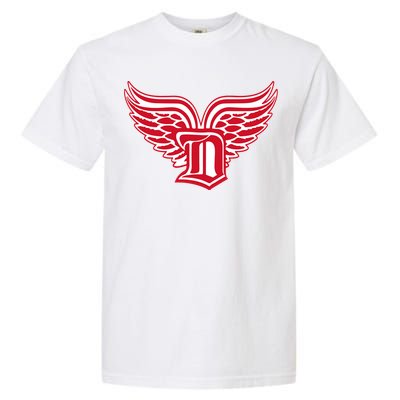 Sporty Detroit Fan Old English D With Wings Garment-Dyed Heavyweight T-Shirt