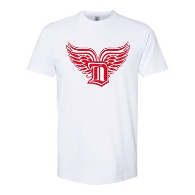 Sporty Detroit Fan Old English D With Wings Softstyle CVC T-Shirt