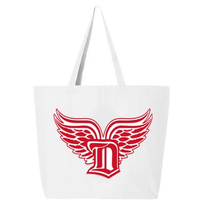 Sporty Detroit Fan Old English D With Wings 25L Jumbo Tote