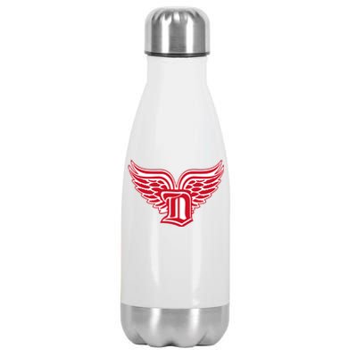 Sporty Detroit Fan Old English D With Wings Stainless Steel Insulated Water Bottle