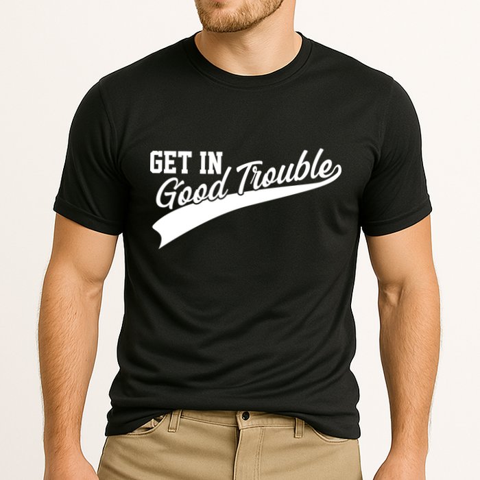 Sporty Get In Good Trouble John Lewis Tribute Cooling Performance Crew T-Shirt
