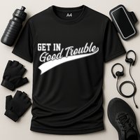 Sporty Get In Good Trouble John Lewis Tribute Cooling Performance Crew T-Shirt