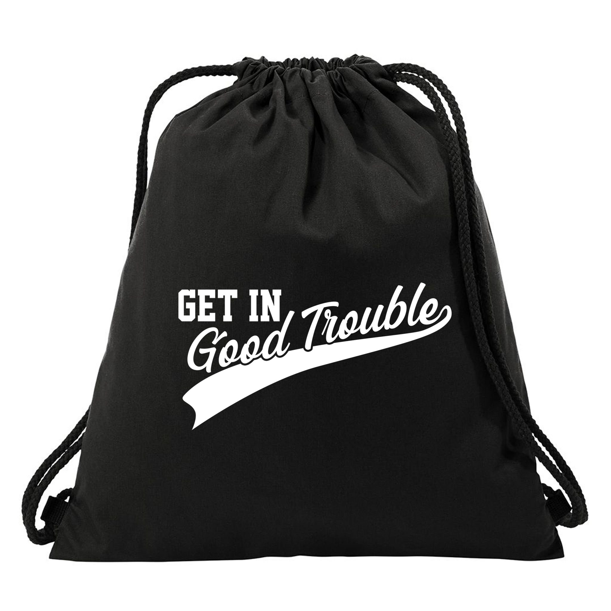 Sporty Get In Good Trouble John Lewis Tribute Drawstring Bag