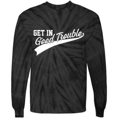 Sporty Get In Good Trouble John Lewis Tribute Tie-Dye Long Sleeve Shirt