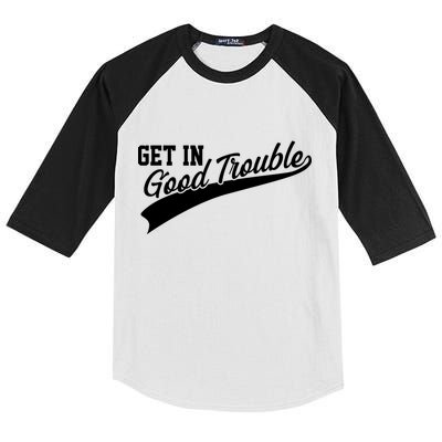 Sporty Get In Good Trouble John Lewis Tribute Kids Colorblock Raglan Jersey