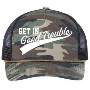 Sporty Get In Good Trouble John Lewis Tribute Retro Rope Trucker Hat Cap