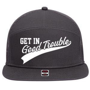 Sporty Get In Good Trouble John Lewis Tribute 7 Panel Mesh Trucker Snapback Hat