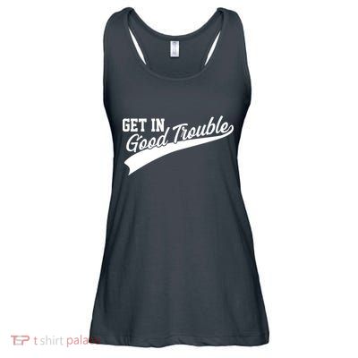 Sporty Get In Good Trouble John Lewis Tribute Ladies Essential Flowy Tank