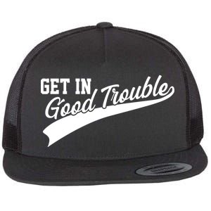 Sporty Get In Good Trouble John Lewis Tribute Flat Bill Trucker Hat