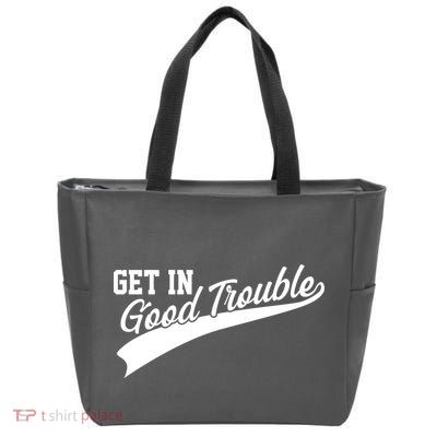Sporty Get In Good Trouble John Lewis Tribute Zip Tote Bag