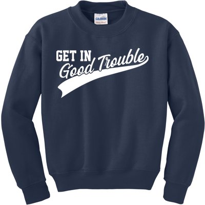 Sporty Get In Good Trouble John Lewis Tribute Kids Sweatshirt