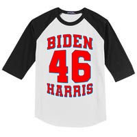 Sporty Jersey Style Biden Harris 46 2020 Election Kids Colorblock Raglan Jersey