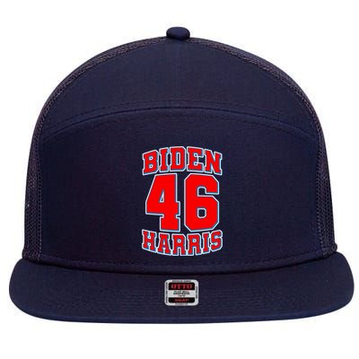 Sporty Jersey Style Biden Harris 46 2020 Election 7 Panel Mesh Trucker Snapback Hat