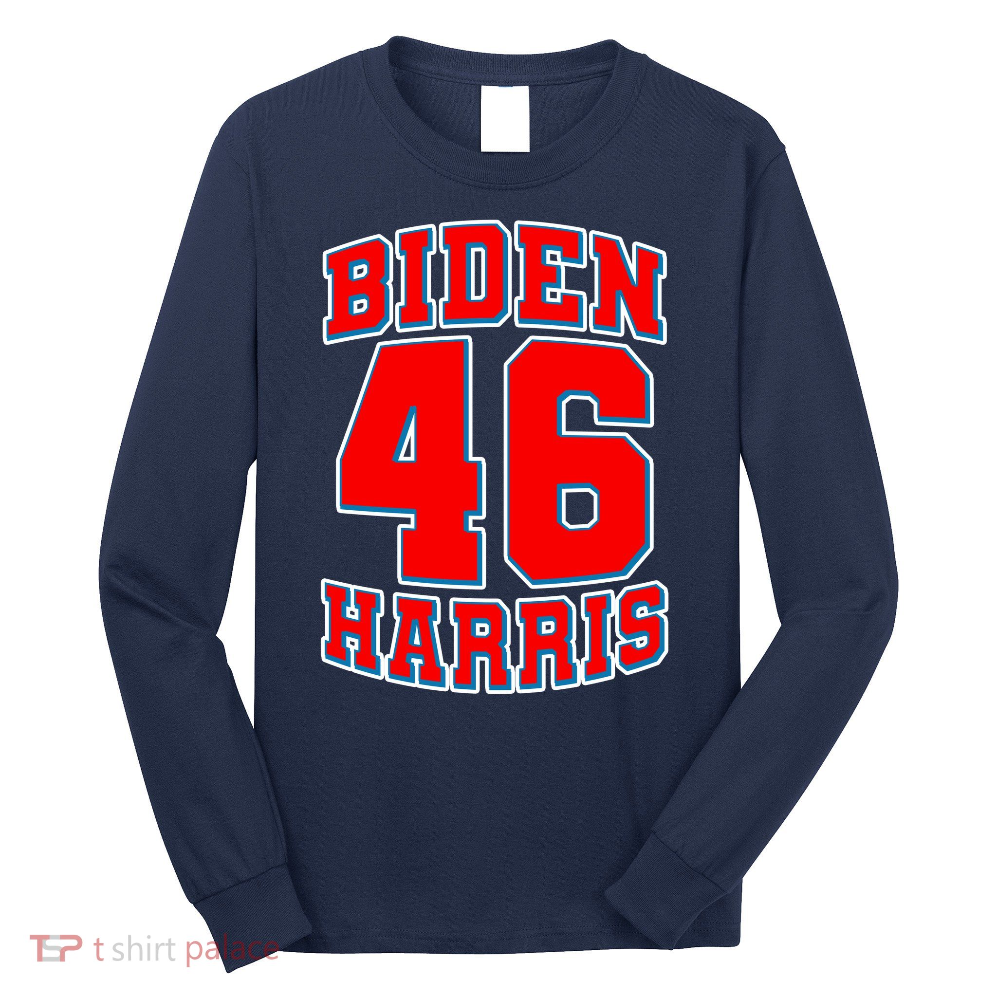 Sporty Jersey Style Biden Harris 46 2020 Election Long Sleeve Shirt