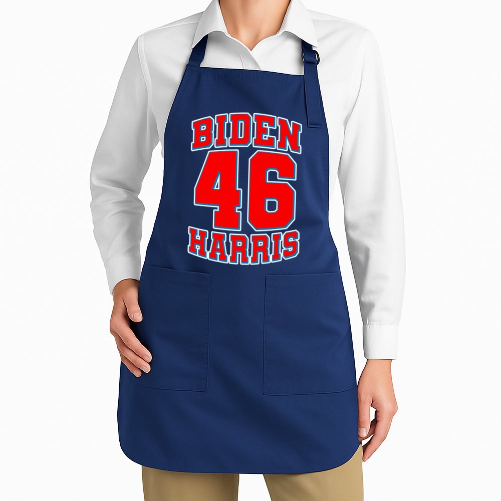 Sporty Jersey Style Biden Harris 46 2020 Election Apron