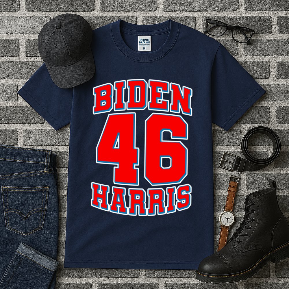 Sporty Jersey Style Biden Harris 46 2020 Election Tall T-Shirt
