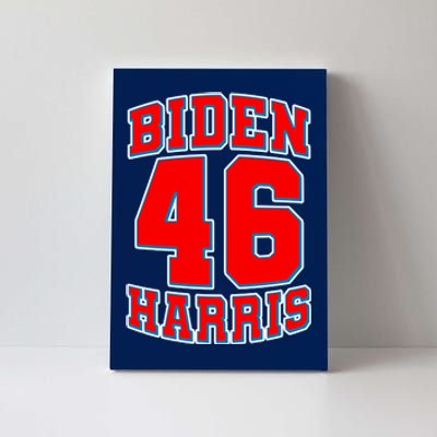 Sporty Jersey Style Biden Harris 46 2020 Election Canvas