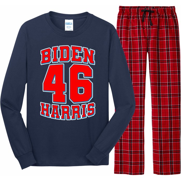 Sporty Jersey Style Biden Harris 46 2020 Election Long Sleeve Pajama Set