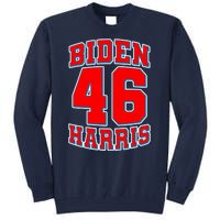 Sporty Jersey Style Biden Harris 46 2020 Election Tall Sweatshirt