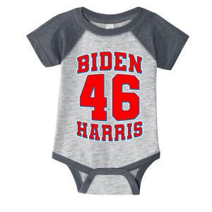 Sporty Jersey Style Biden Harris 46 2020 Election Infant Baby Jersey Bodysuit