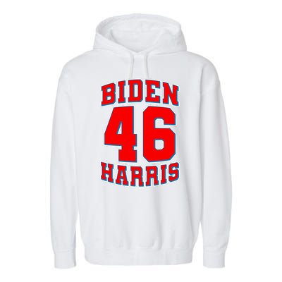 Sporty Jersey Style Biden Harris 46 2020 Election Garment-Dyed Fleece Hoodie