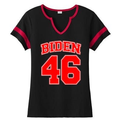 Sporty Joe Biden for 46th President Ladies Halftime Notch Neck Tee