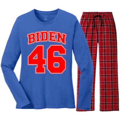 Sporty Joe Biden for 46th President Women's Long Sleeve Flannel Pajama Set 