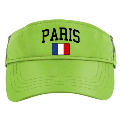 Sporty Paris France Flag Logo Sports Fan Adult Drive Performance Visor