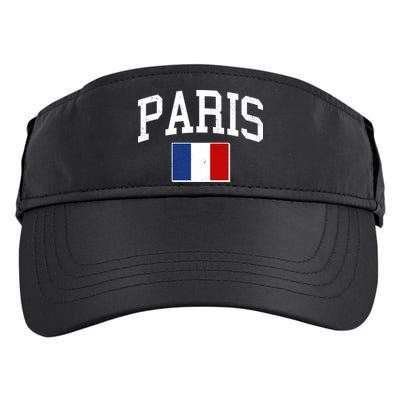 Sporty Paris France Flag Logo Sports Fan Adult Drive Performance Visor