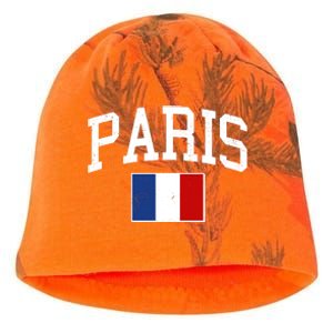 Sporty Paris France Flag Logo Sports Fan Kati - Camo Knit Beanie